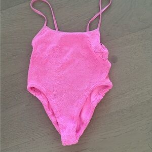 Skatie Bright Pink Textured Swimwear
